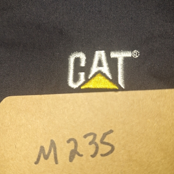 Tonkin Inc CAT Black Insulated Bomber Jacket with Red Accents In A Size XXL. - Picture 8 of 9